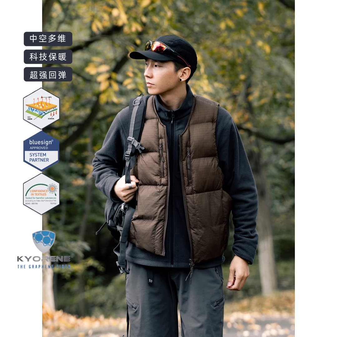 山系户外秋冬防寒保暖棉马甲 登山徒步休闲无袖棉衣外套WV25301