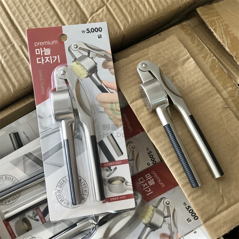 出韩单 高品质厨房压蒜器不锈钢压蒜泥