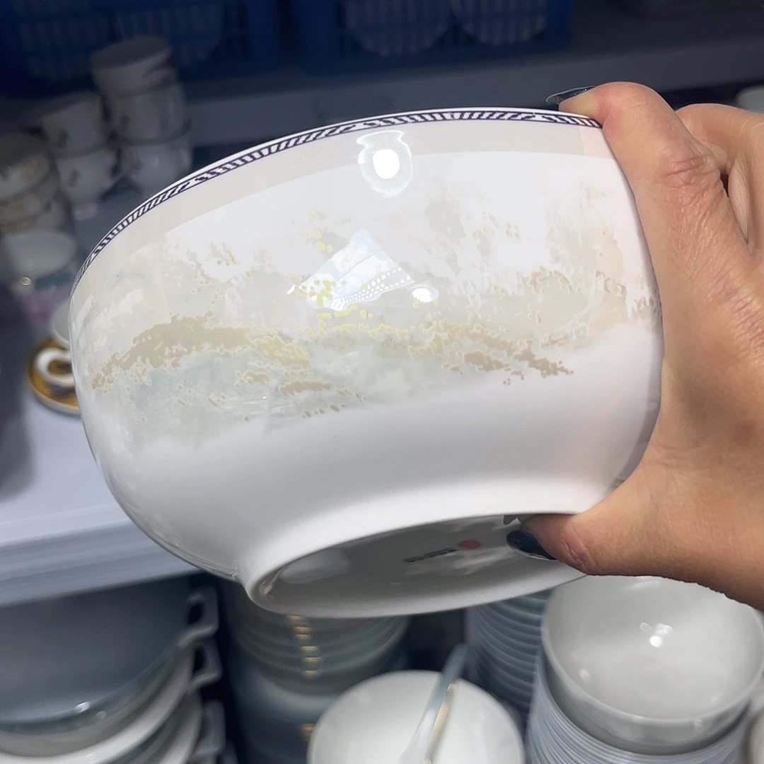 瓷片海岸八寸汤碗两个微瑕