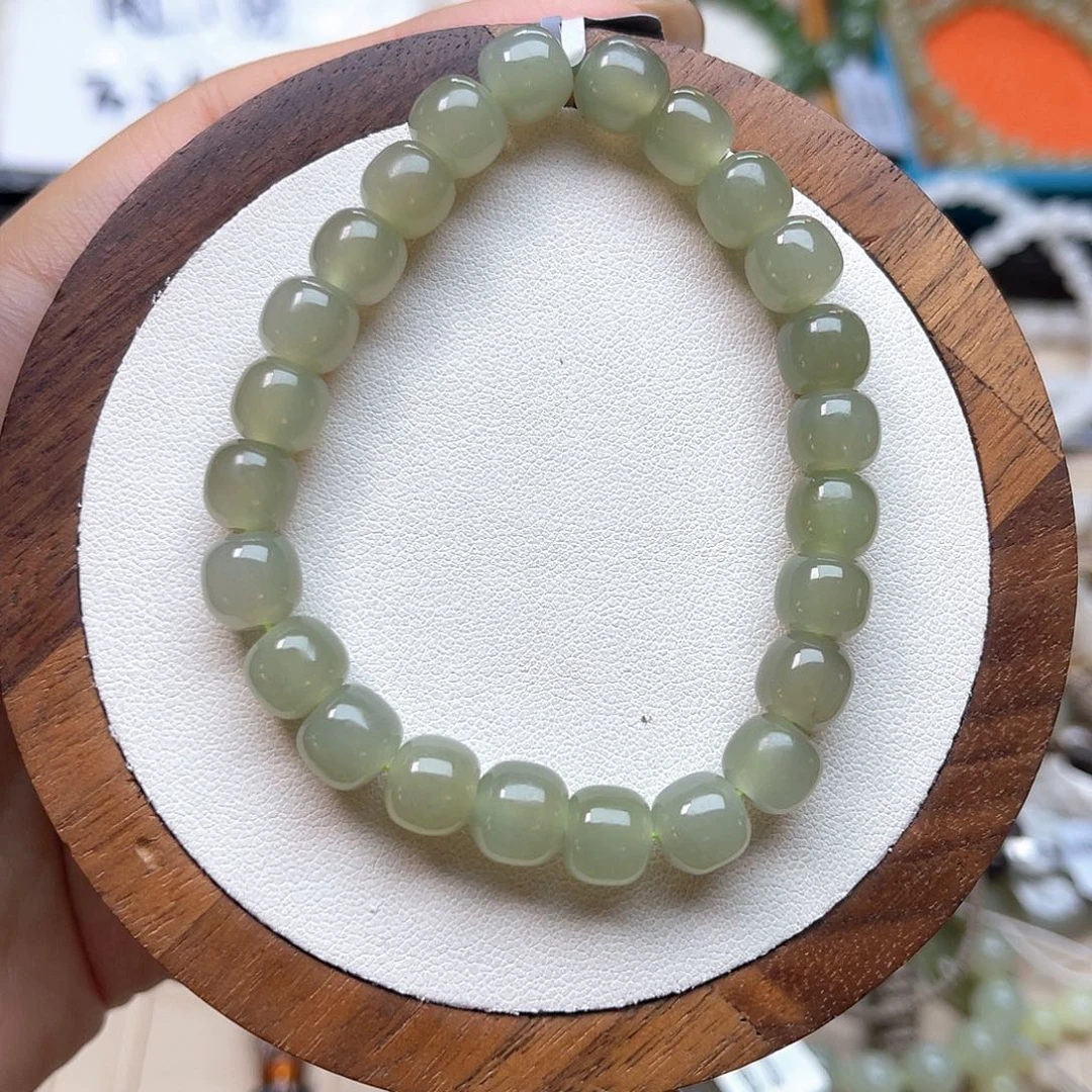 和田玉未镶嵌手串H59卡7*8