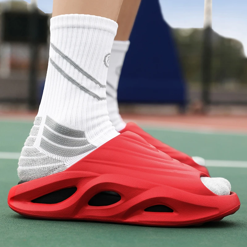 2025夏季情侣外穿健身沙滩必备凉鞋半拖凉拖国潮一字滑板拖鞋速干