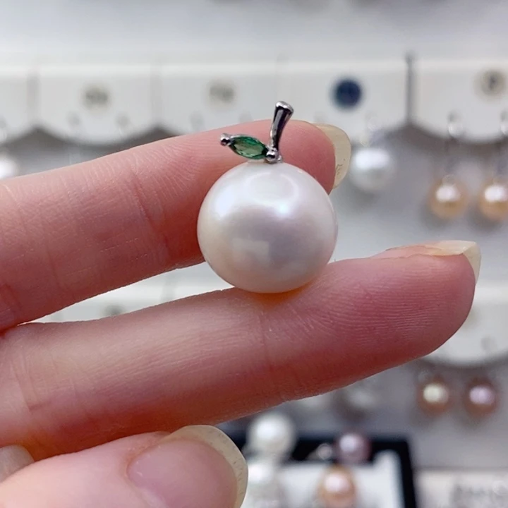 淡水珍珠颈饰银S925镶嵌13+A