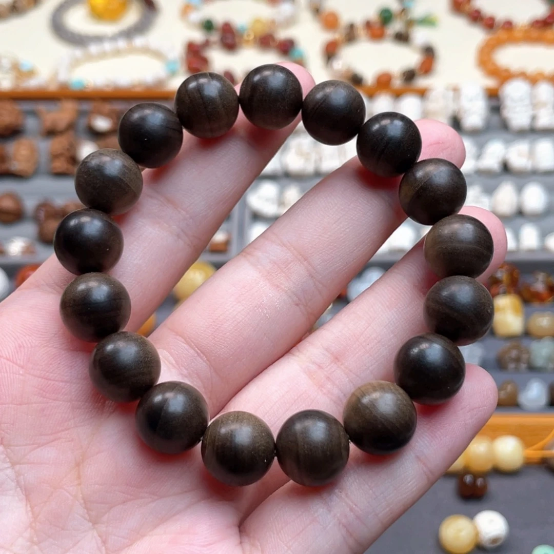 檀香木12mm阴沉横纹印度迈索尔老山檀香