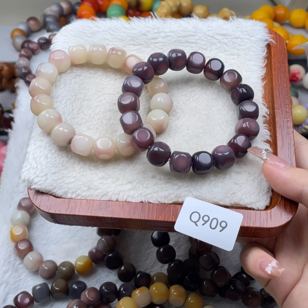 扶***）菩提根/象牙果手串瑕WQ909六方12mm一串