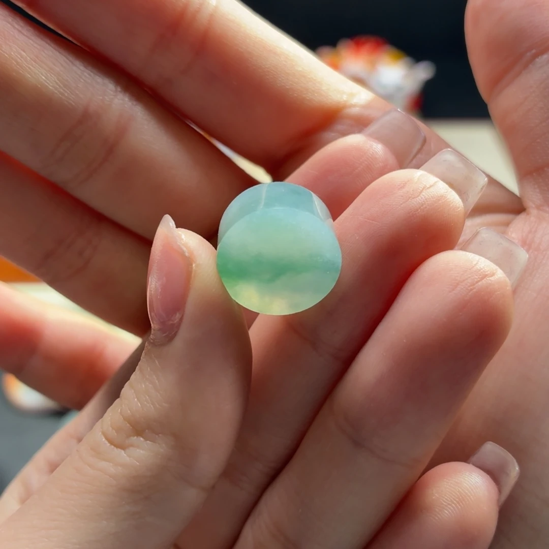 未镶嵌定制翡翠冰飘花戒指心