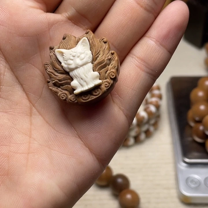 檀香木无事牌檀香凤九猛犸