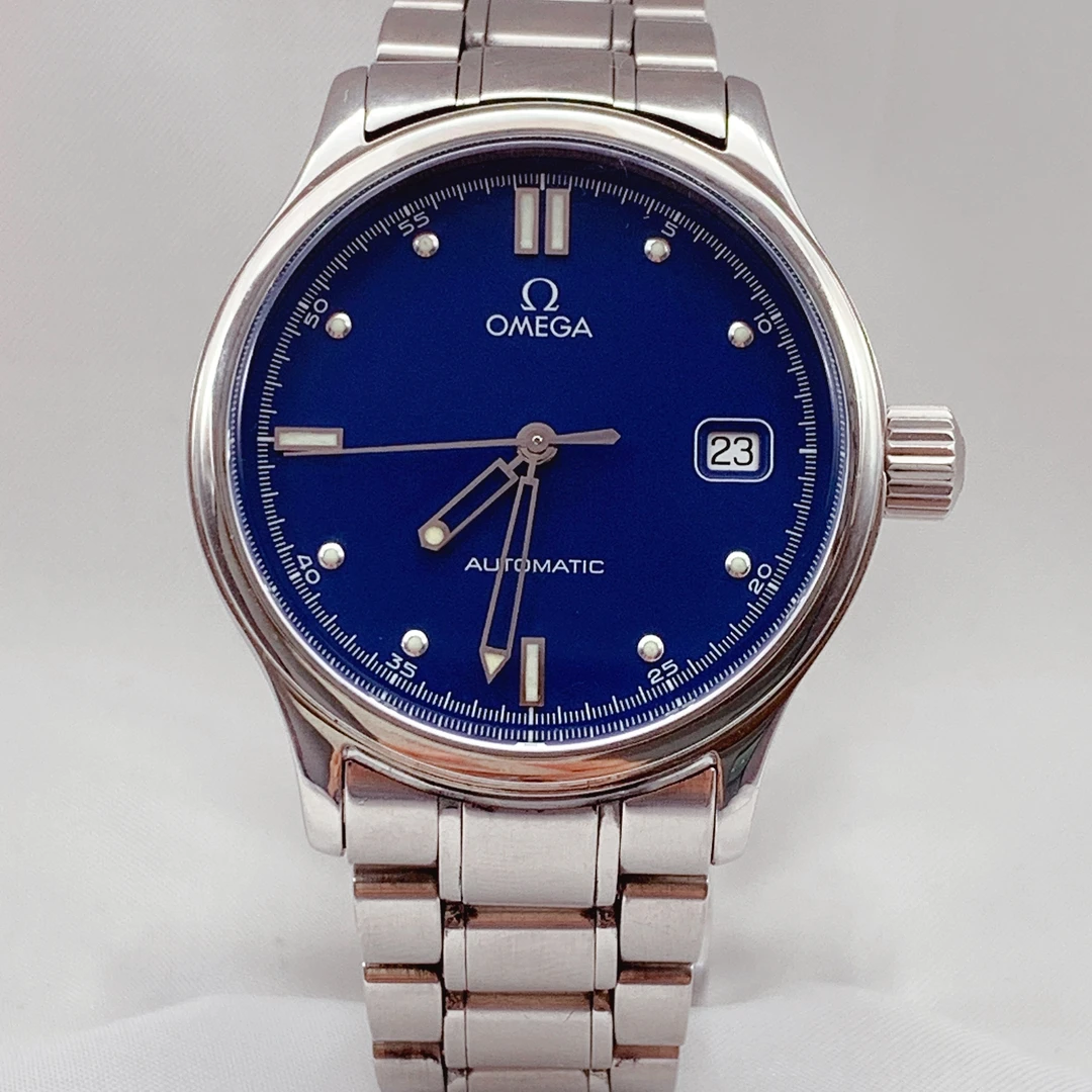 95新 Omega/欧米茄 铁霸系列/蓝盘/自动机械/男表36.5mm经典名表