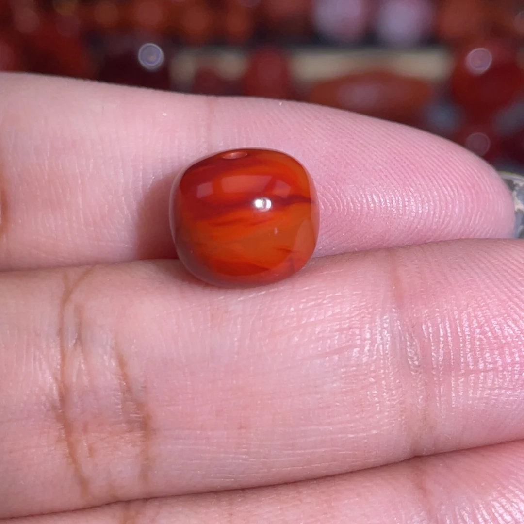 南红玛瑙未镶嵌瓦西火焰老型卡11×9.2