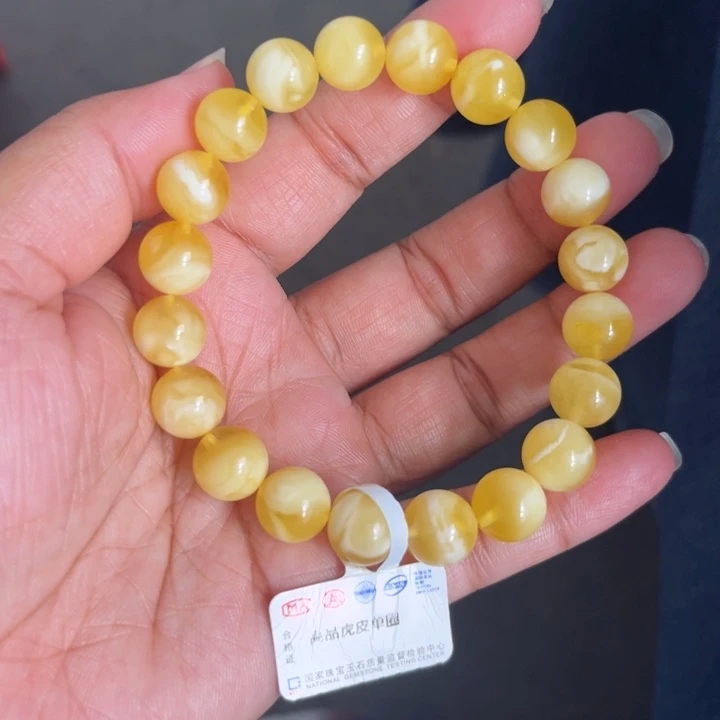 琥珀未镶嵌珠宝奇石M76号10+金白妖花