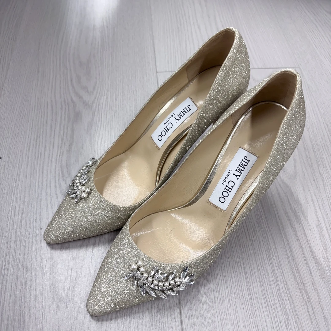 95新 JIMMY CHOO/吉米周 JimmyChoo高跟鞋37码银色/250906MZS9M08