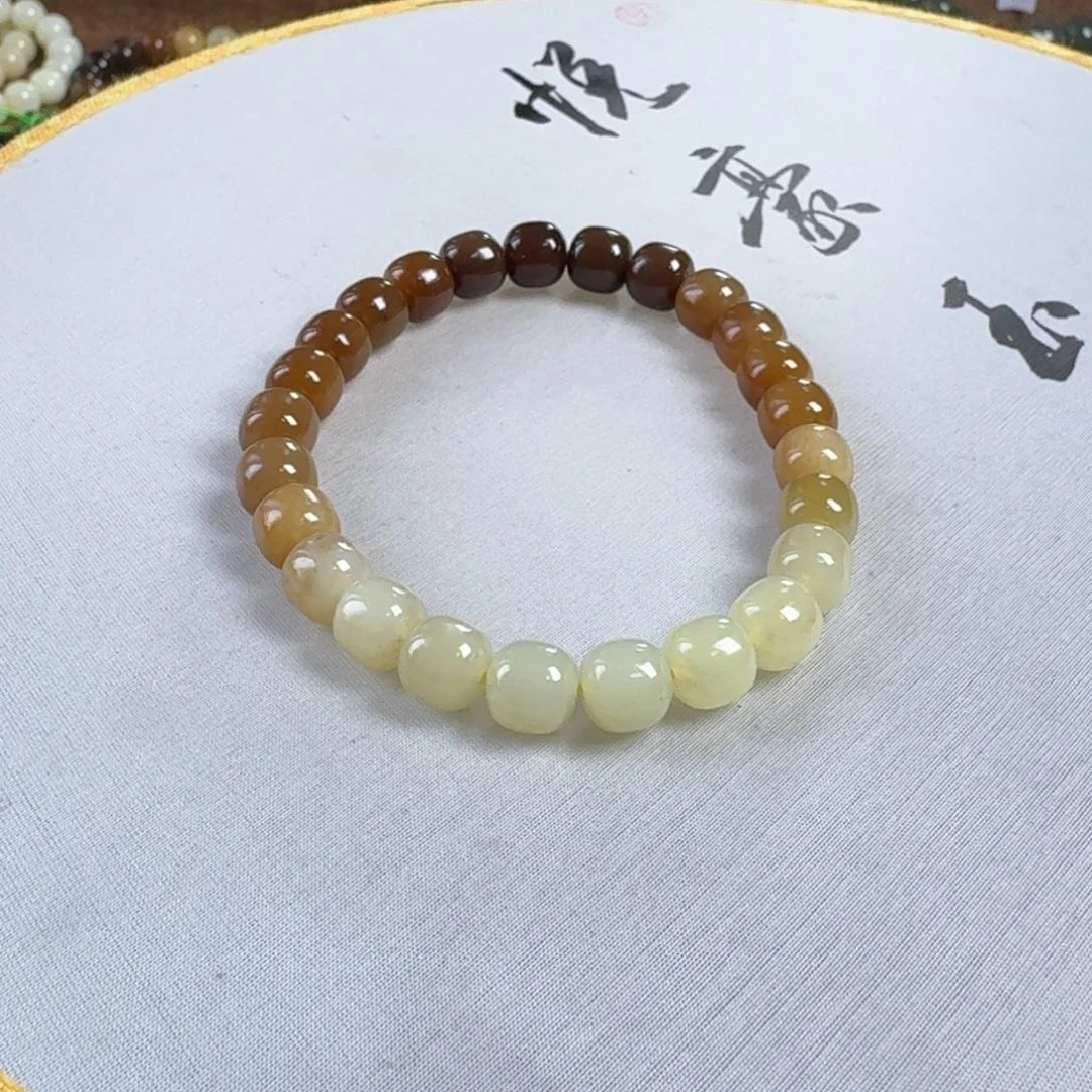 和田玉（糖玉）手链未镶嵌豆***呀
