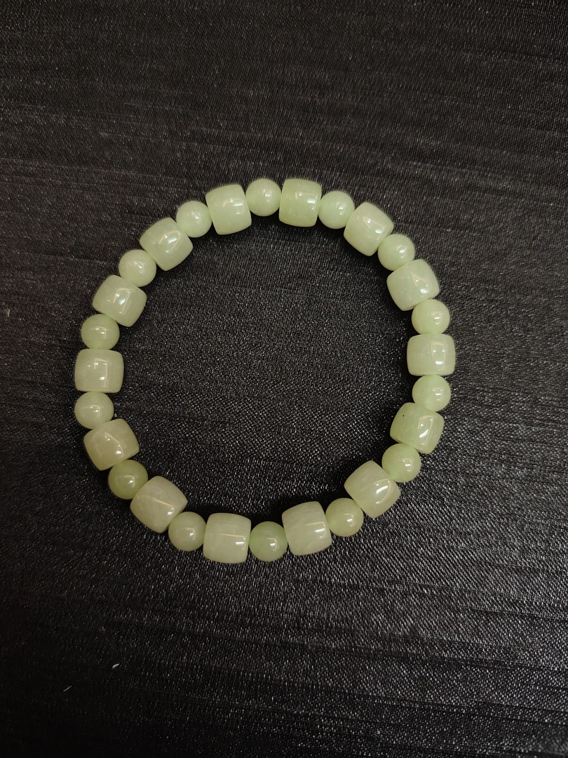 和田玉黄口手串6*8(多样性单个发货）