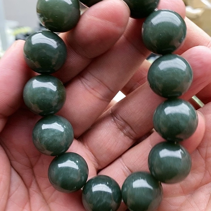 【闪购商品】未镶嵌手串和田玉18且末蓝