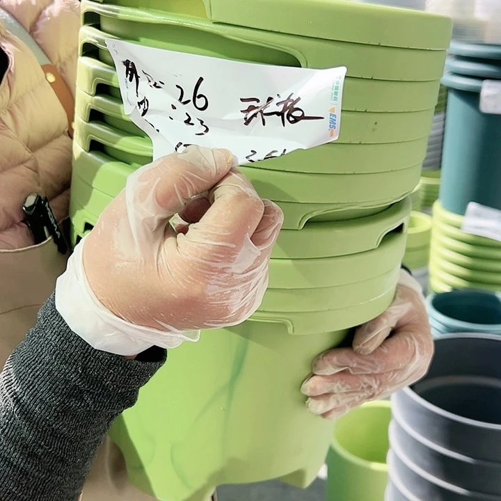 树脂瑕疵球根盆3#果绿色5个无托