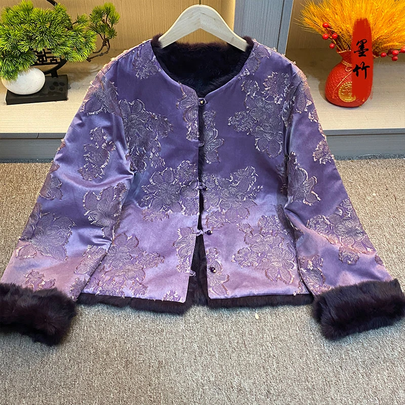 【71414】新中式中国风上衣国潮气质时尚女士双面双穿宽松外套