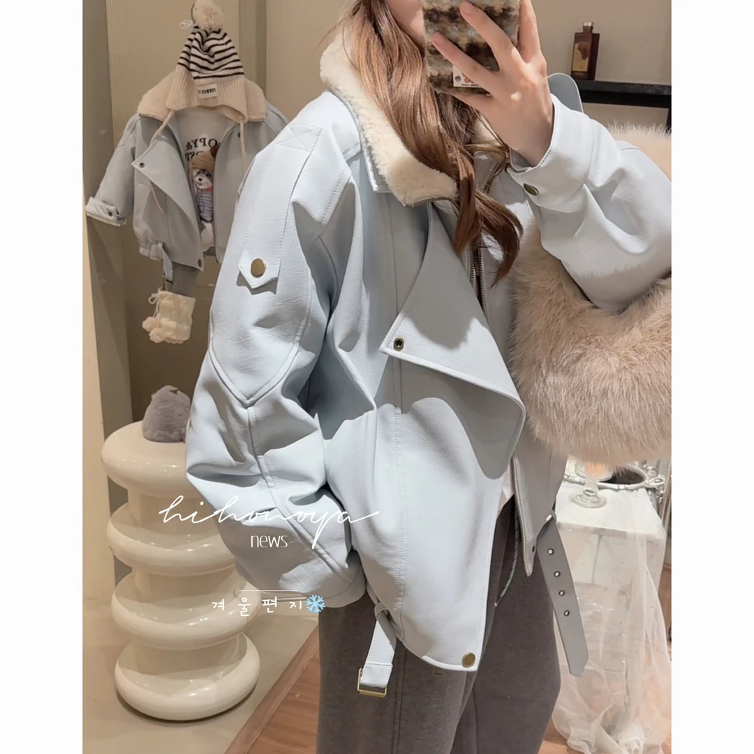 【北冰洋】五Hihoniya~2025冬季亲子韩系拼接翻领减龄90白鸭羽绒服