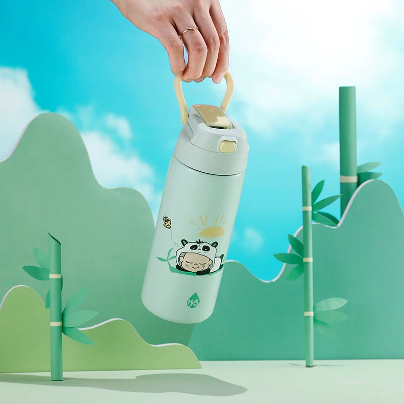 熊猫纪念款-不锈钢保温杯卡通风清新简约时尚风540ml