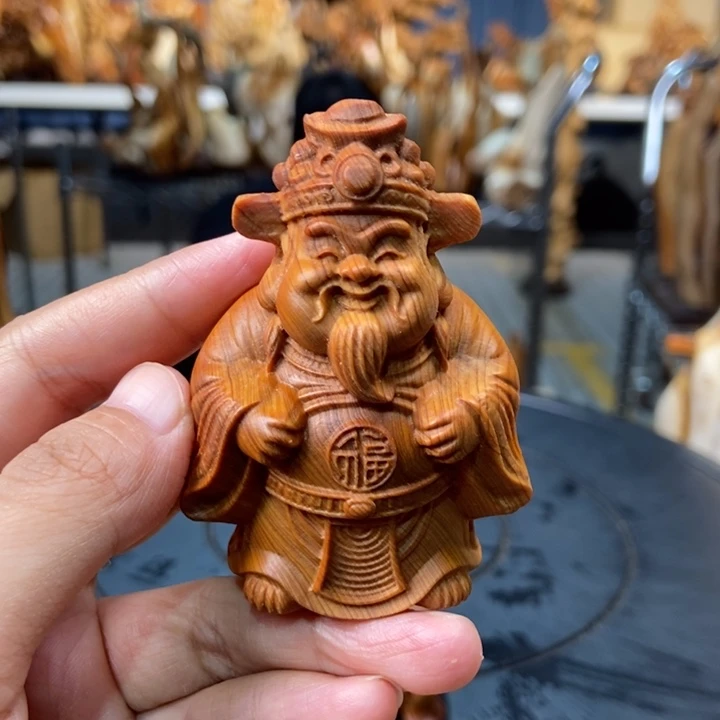 柏木（崖柏）手把件财神