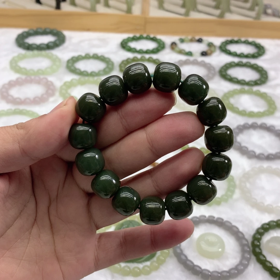 和田玉未镶嵌手串（青黄口14）