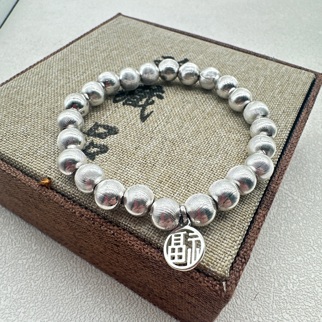 足银手镯 足银999.9手镯 A10猫眼手链