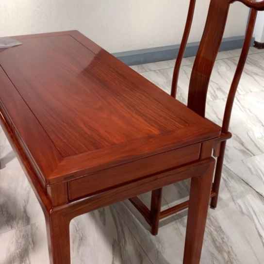 紫檀木类家具艮*格126书桌+小官帽