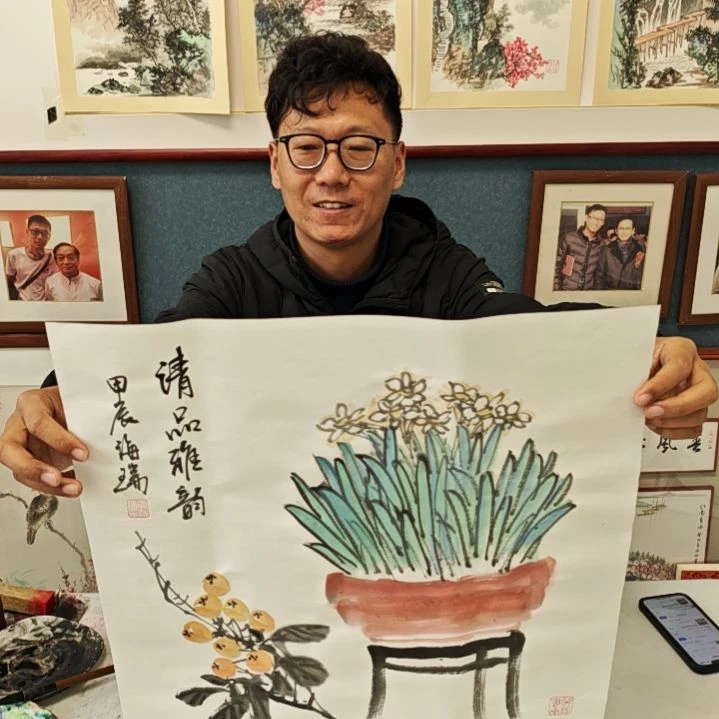 国画贾海瑞老师现场定制