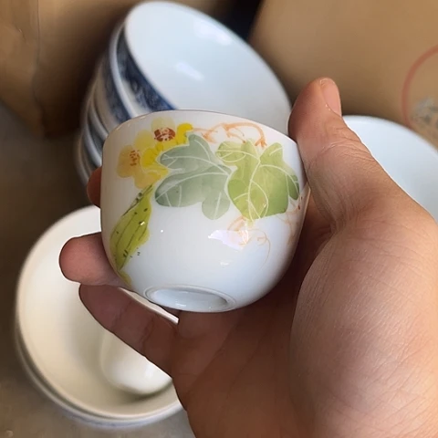 陶瓷手绘杯一个陶瓷