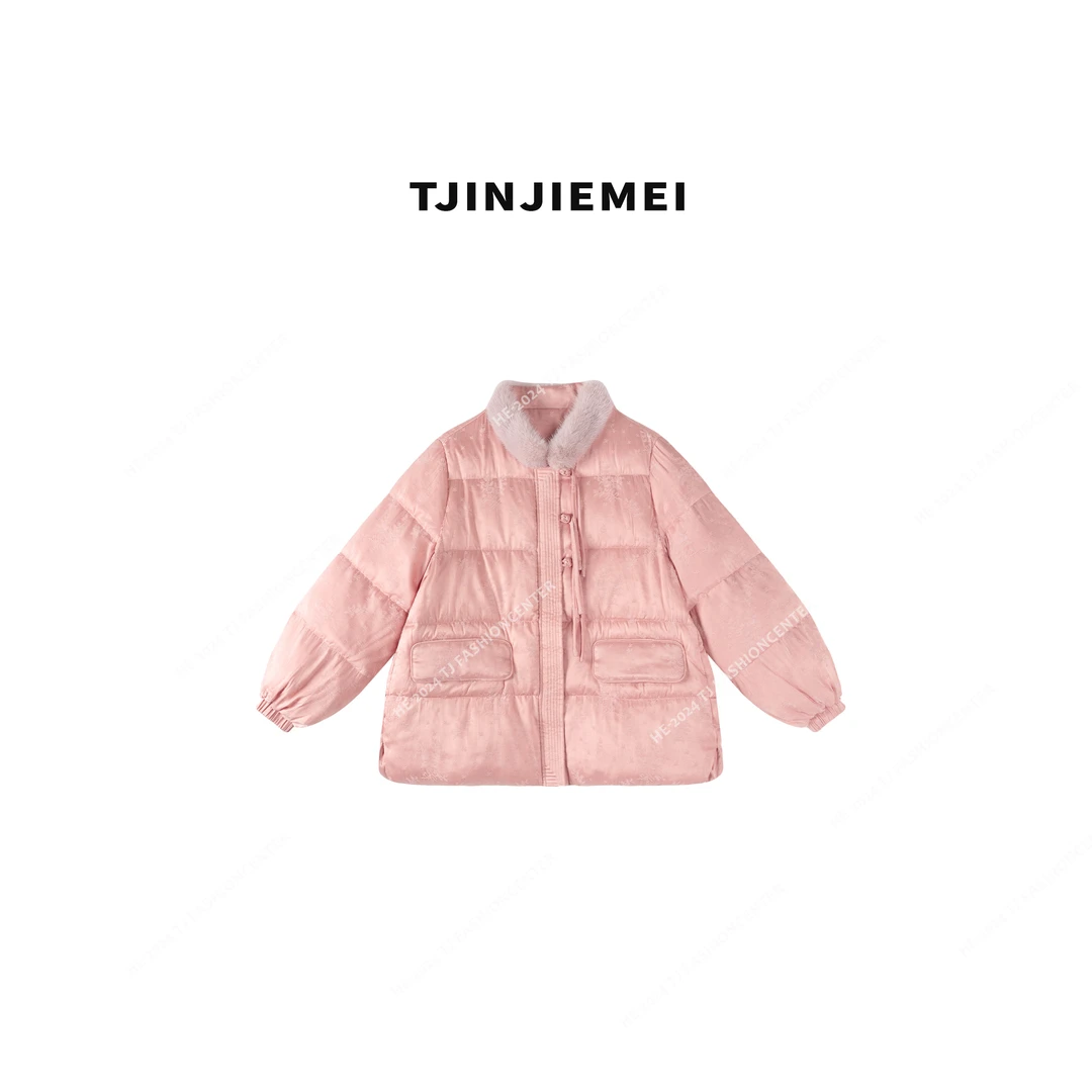 【T井姐妹】设计感高订精致气质梦华露鹅绒服YRF23442303