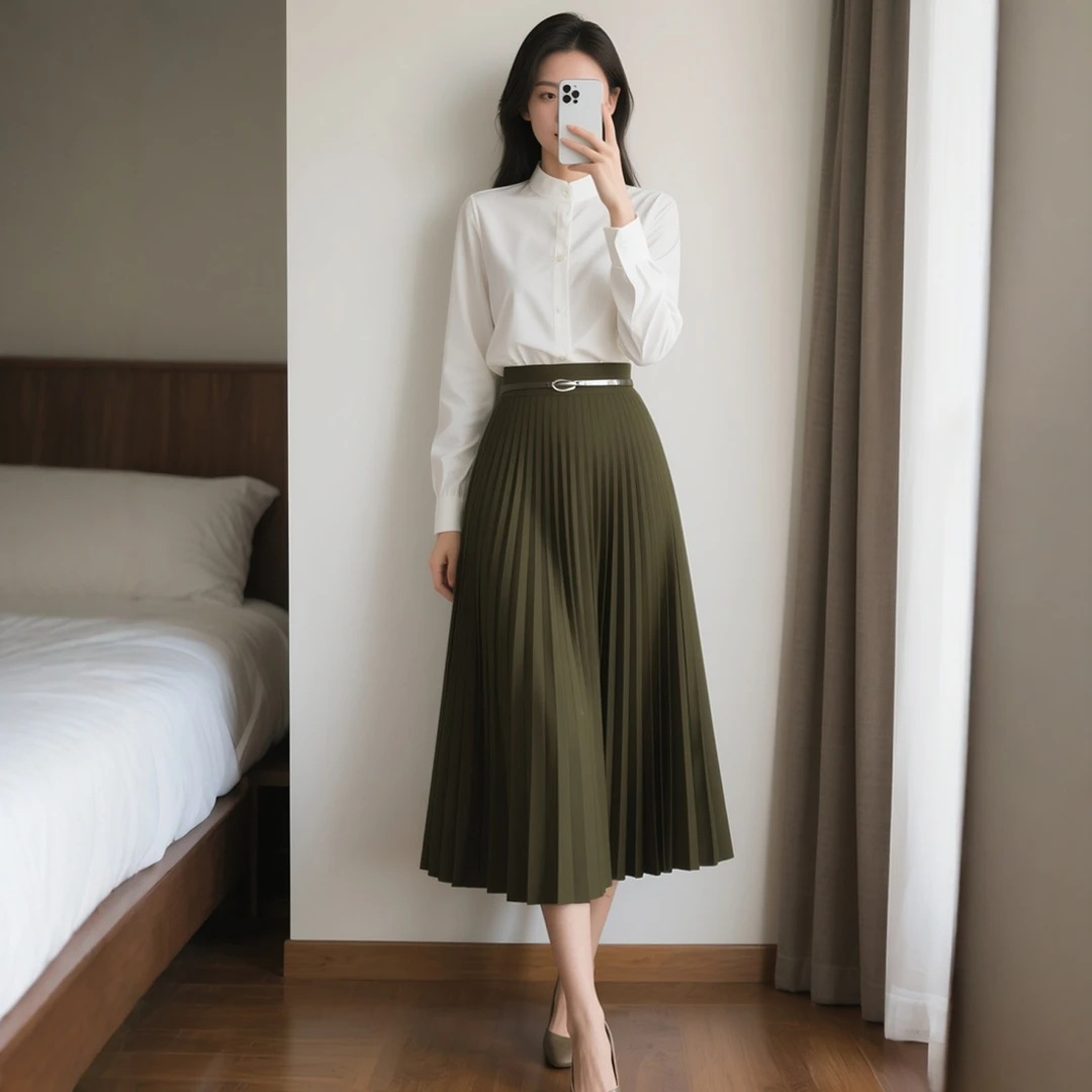 夏季新款女装时尚穿搭气质衬衫搭配半身裙子两件套装通勤秋季显瘦