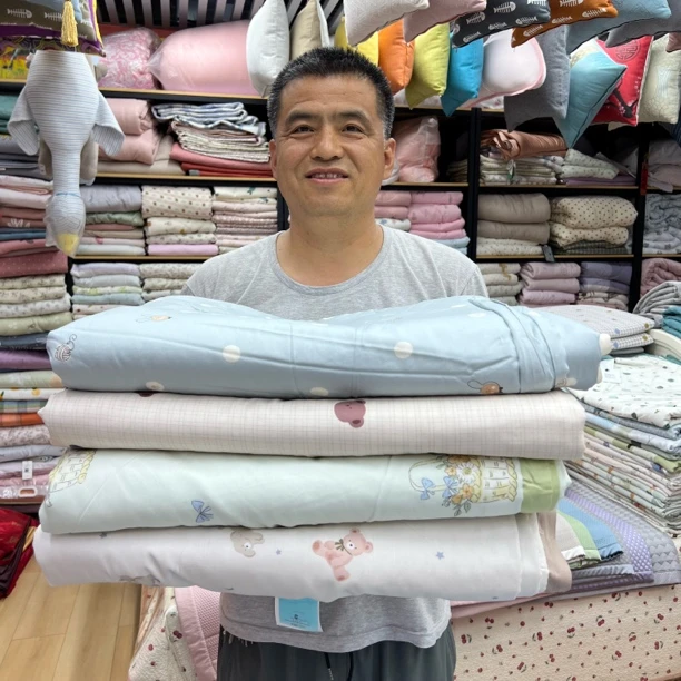 夏季莱赛尔天丝夏被夏凉被凉感丝可机洗双面可用一面纯色一面印花