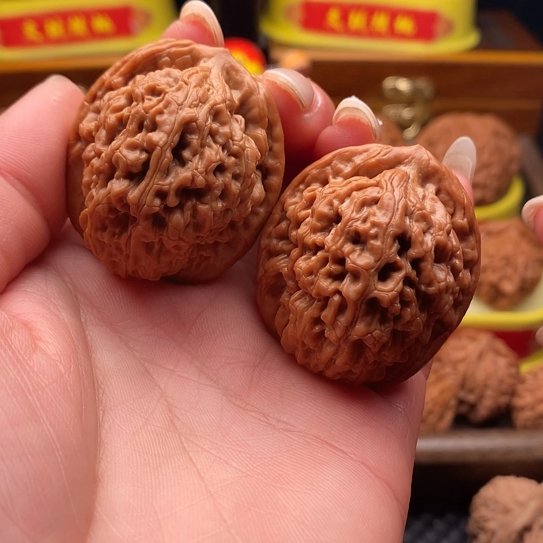 桃核把件素*龙36全品莲花