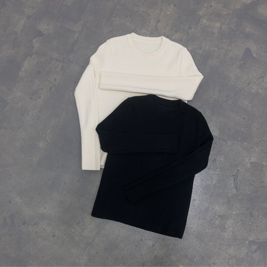 【针织系列】素白 水貂毛细腻加毛打底毛衣 真的很舒服这个料子