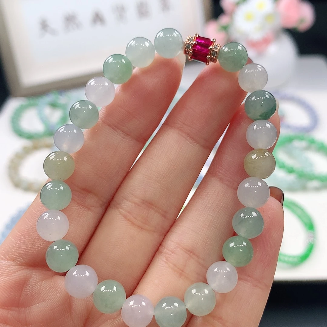 翡翠未镶嵌手链7.4
