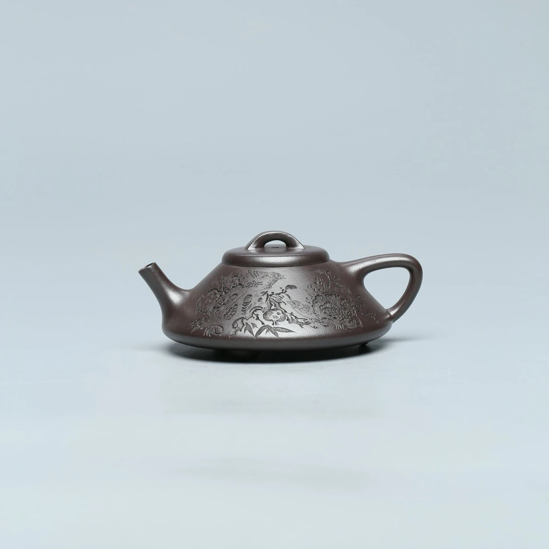 【新华网非遗紫砂专属】CXH39芷玉斋合瓢 程兴河紫罗兰160cc紫砂壶