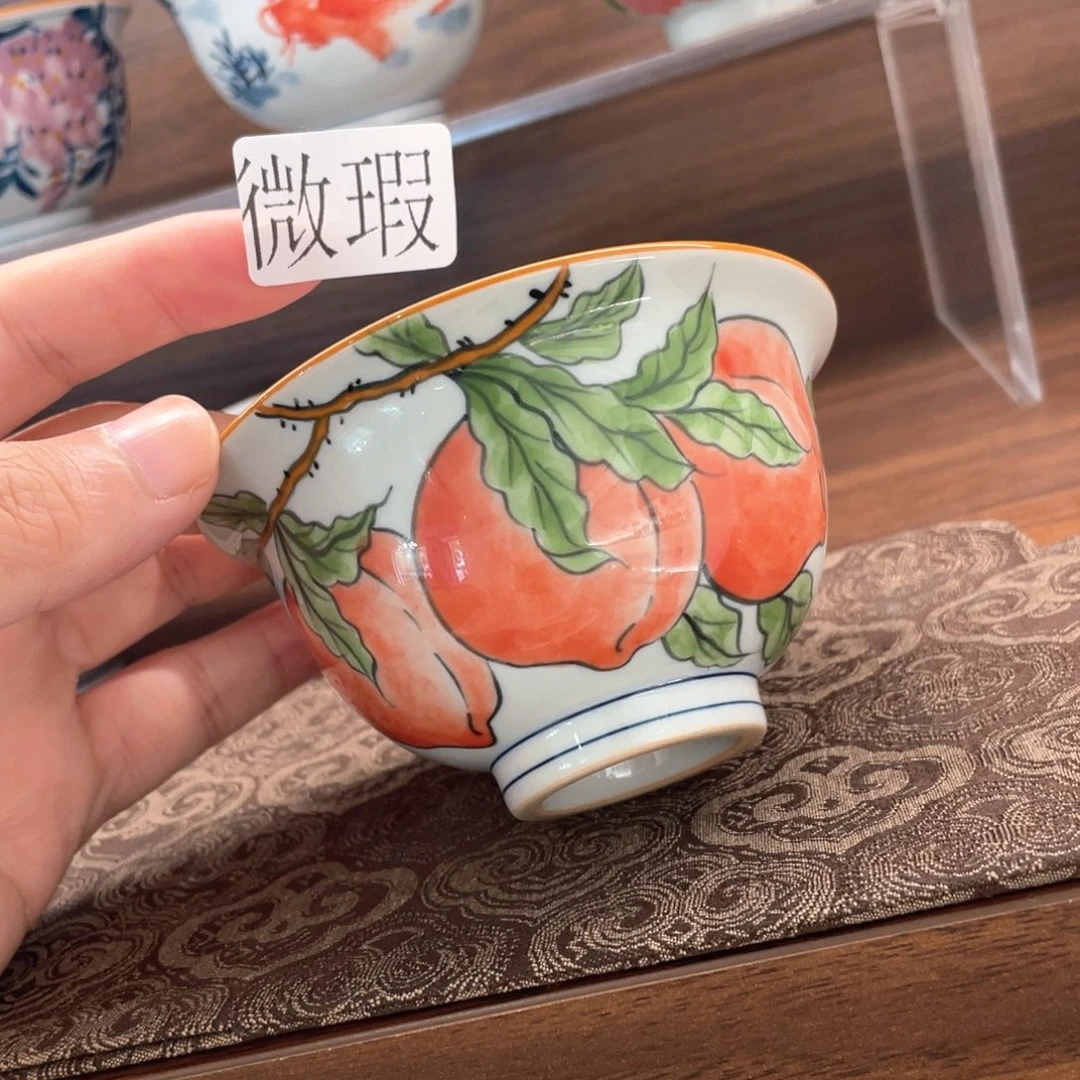 釉下手绘茶具微瑕