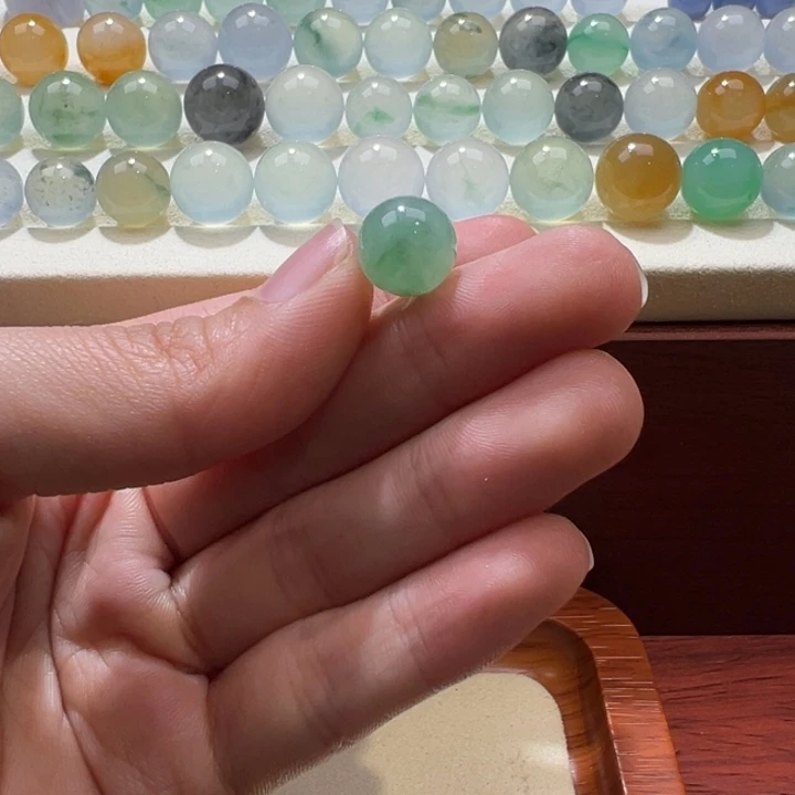 翡翠散珠天然缅甸翡翠A货10.3