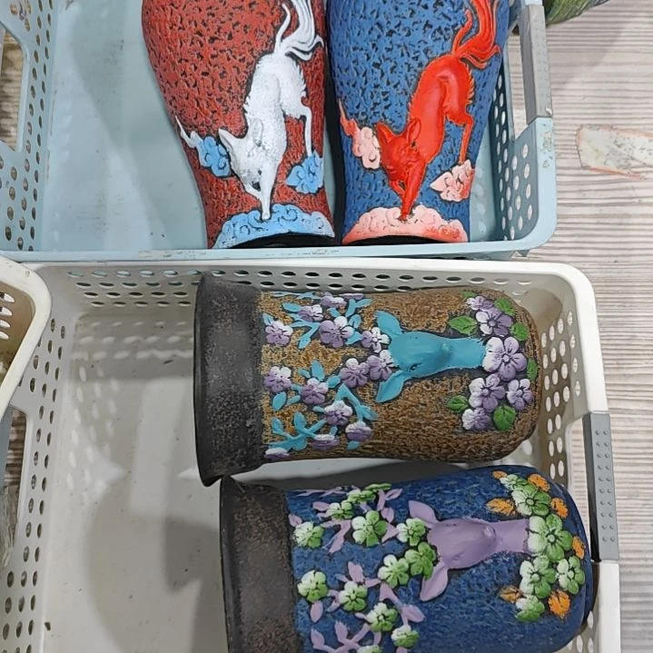 红陶吸水透气的白陶花盆凑满12发货