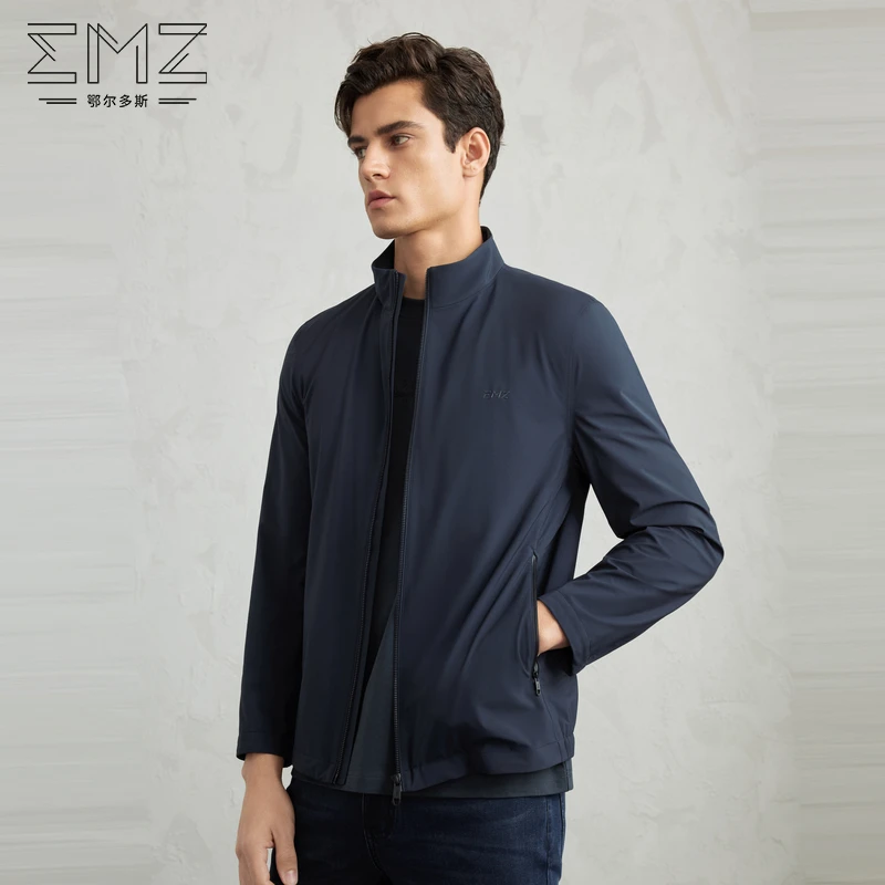 EMZ鄂尔多斯男士春季夹克耐防风户外磨商务弹力运动立领外套