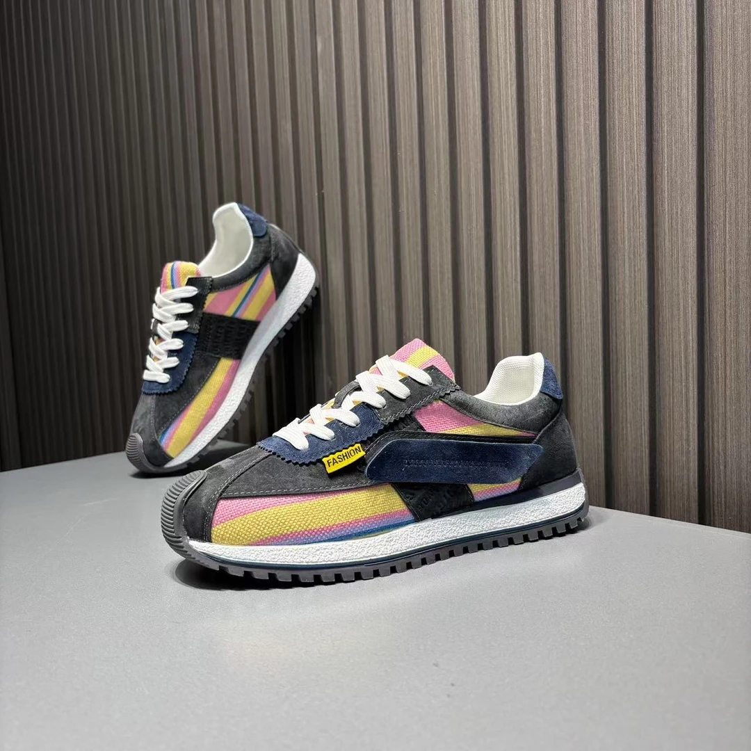 鞋子男款爆款2025新款阿甘鞋布面透气时尚百搭轻便舒适运动休闲鞋