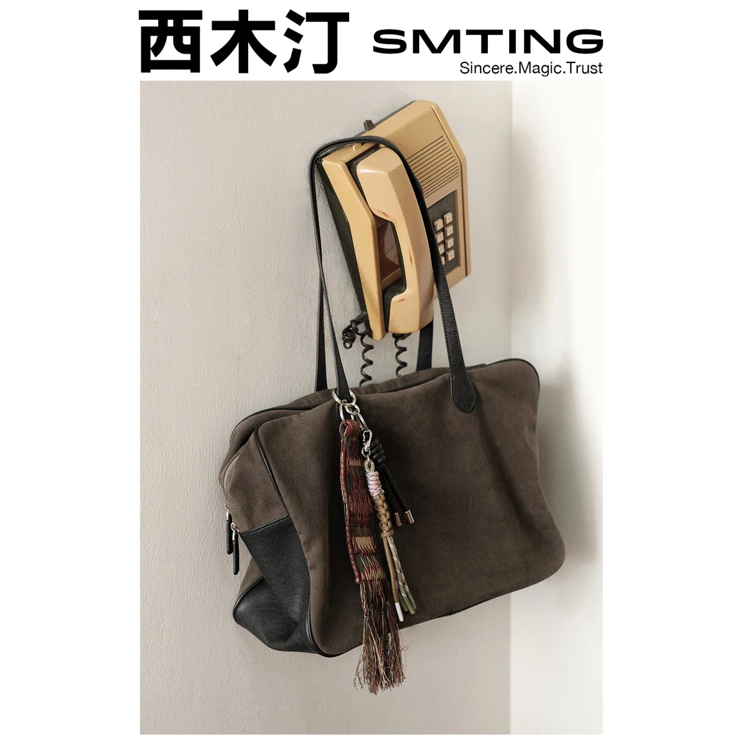 【西木汀】 独白 经典波士顿包包帆布设计春夏小众简约单肩休闲