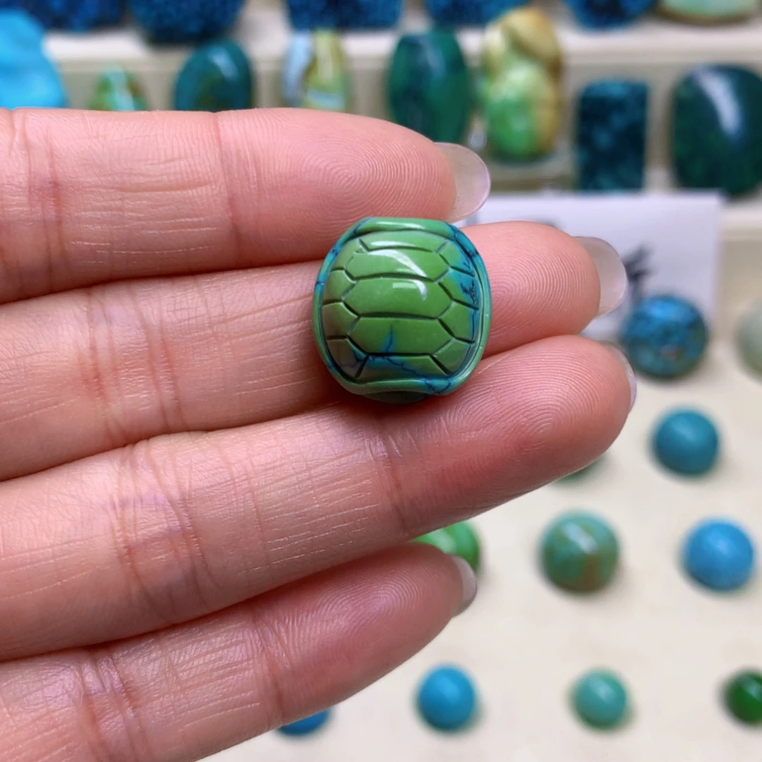 绿松石未镶嵌三彩随行