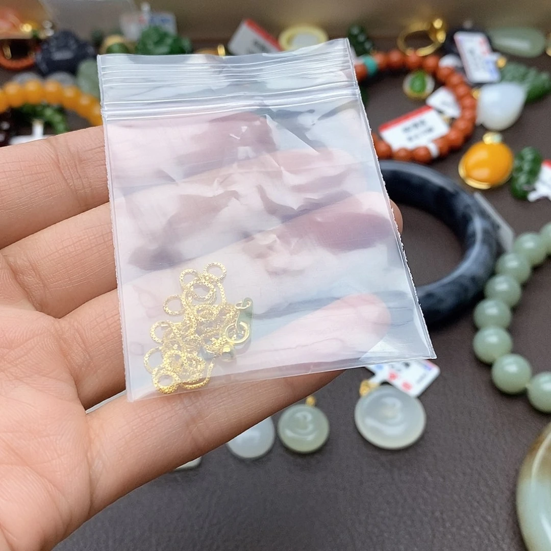 和田玉颈饰18K金镶嵌落**花