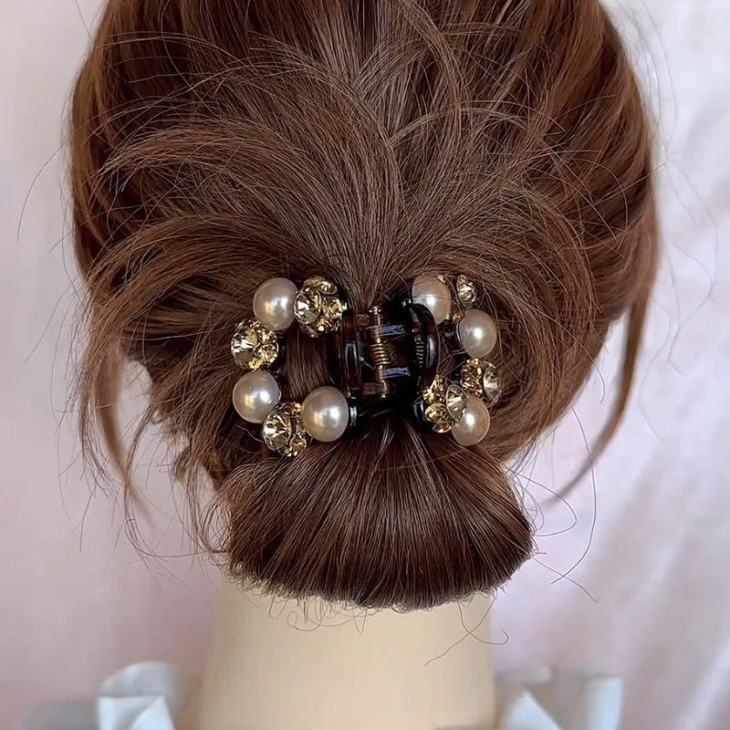 2025新款珍珠抓夹女高级感后脑勺半抓小发夹侧边刘海夹鲨鱼夹头饰