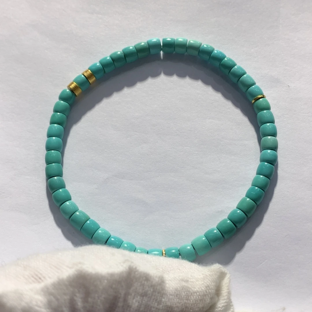 18K金镶嵌绿松石单圈