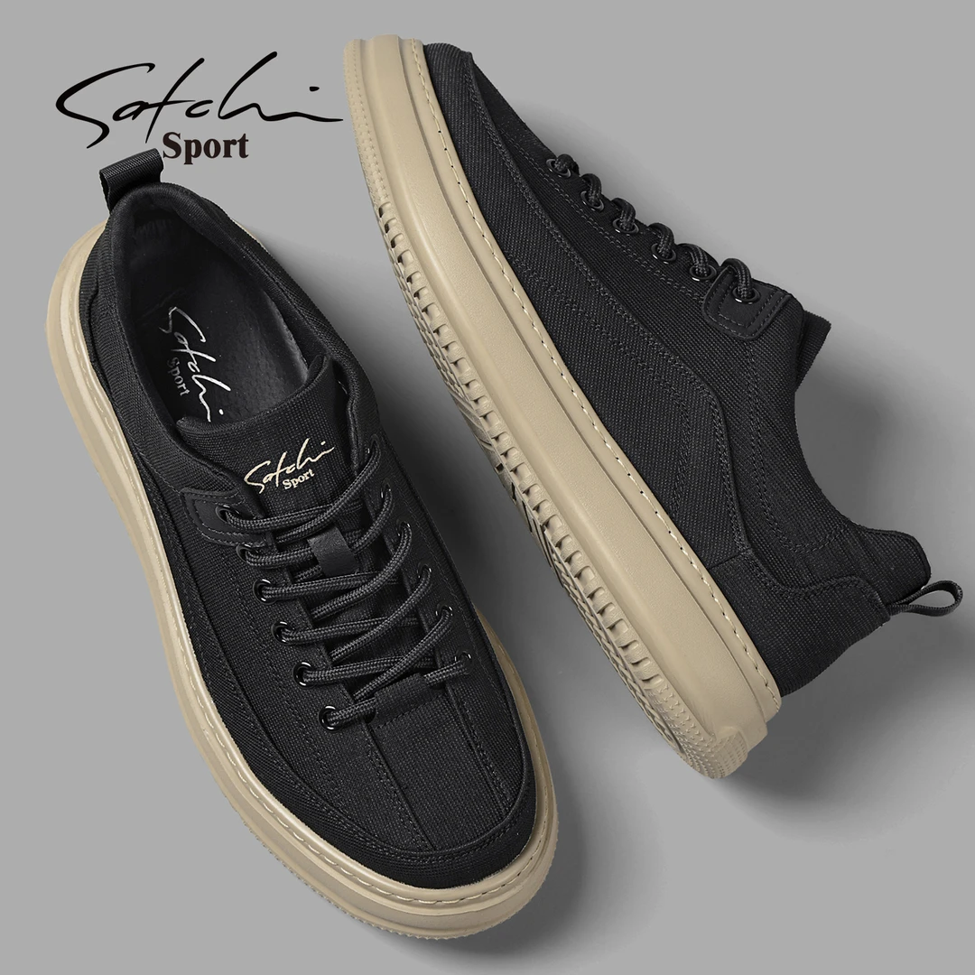 沙驰男鞋2025年新款冬季透气百搭男士休闲板鞋软底防滑运动帆布鞋