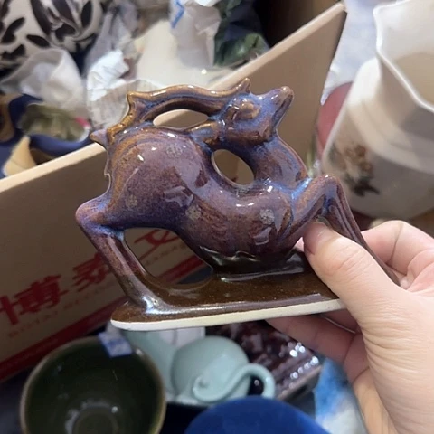 瓷片国营厂库存摆件