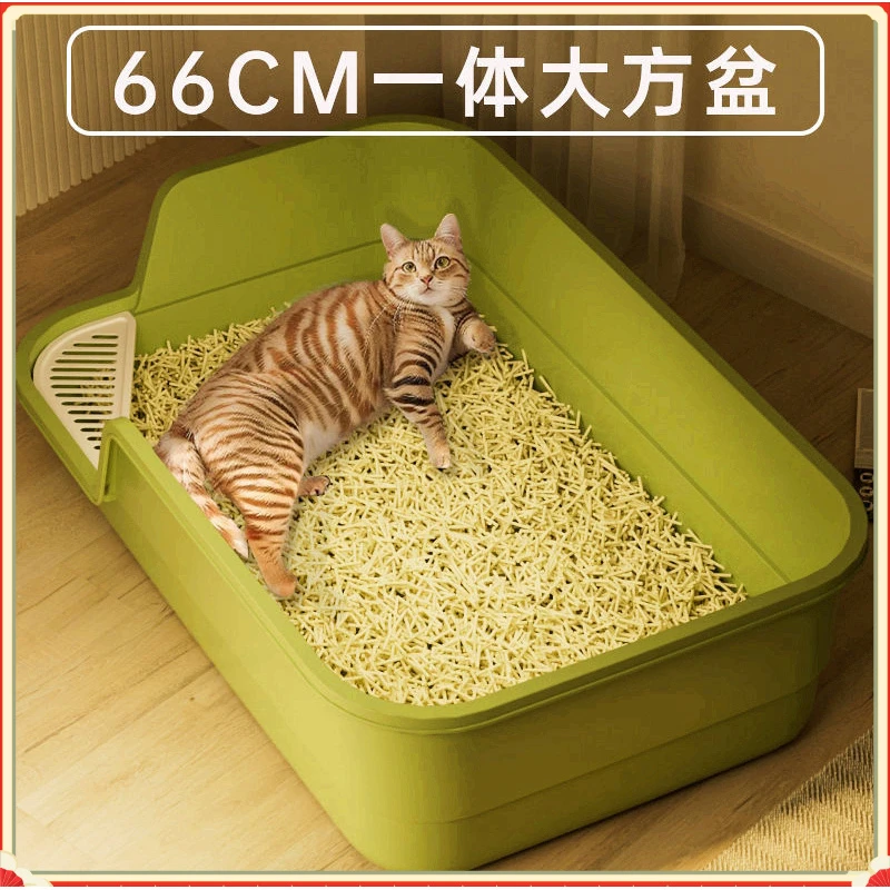半封闭砂盆厕所开放式防带巨大特大号防外布偶矮脚猫咪用品猫砂a