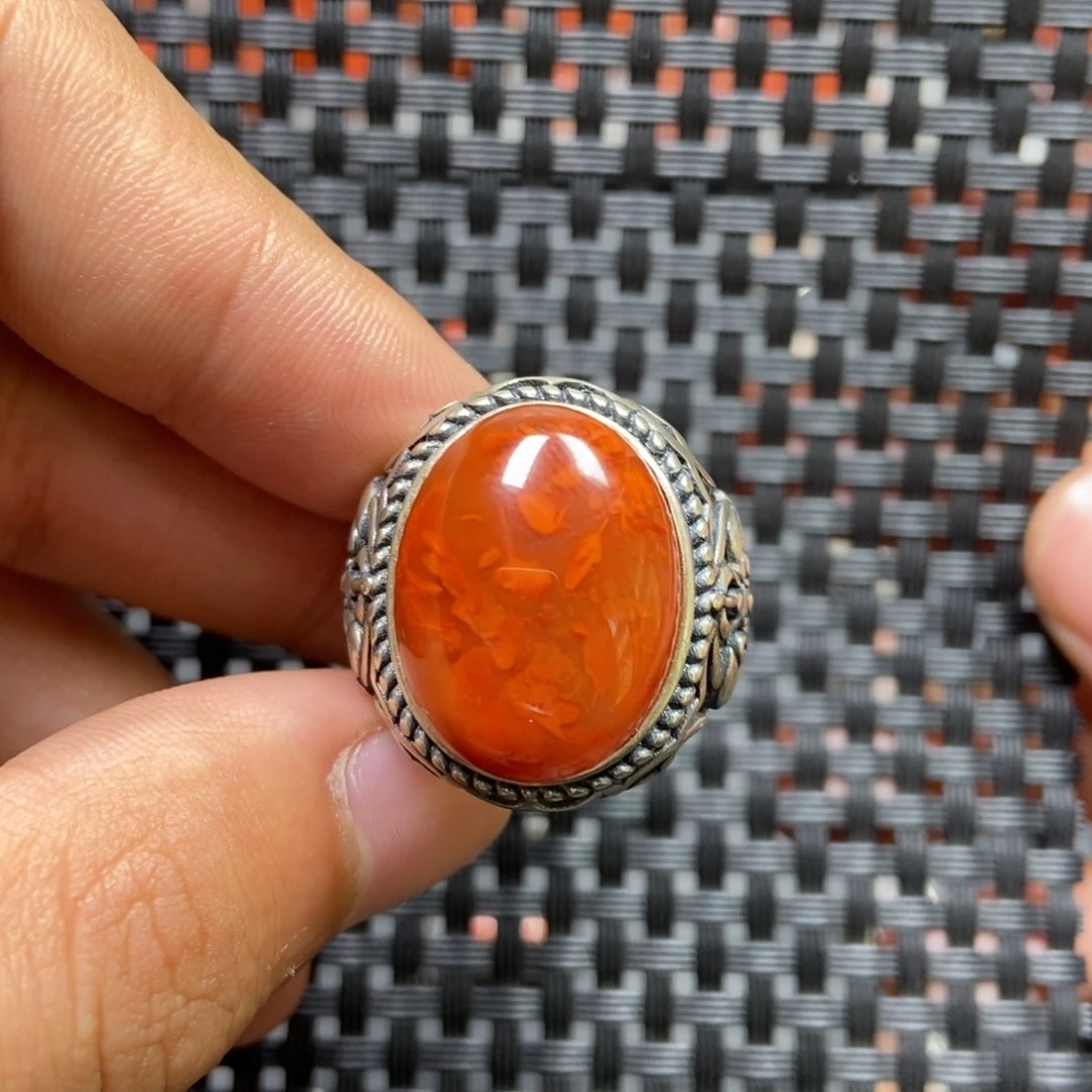 【闪购商品】南红玛瑙戒指银S925镶嵌