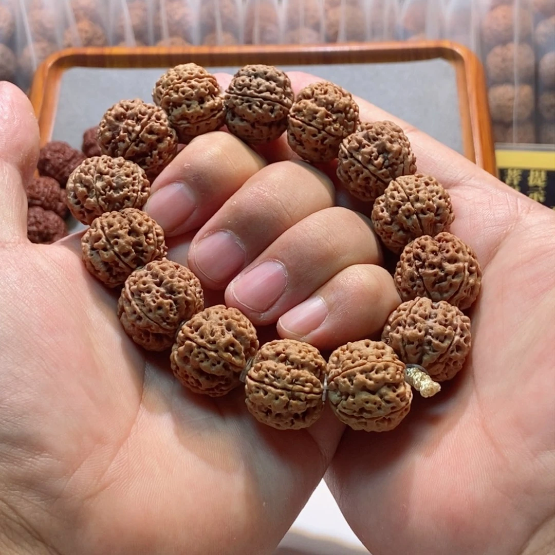 吊坠金刚菩提粱深沟双龙梅花22mm