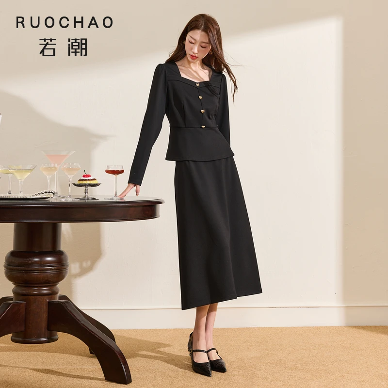 3920小铃铛时尚套装三彩【莱赛尔】三彩若潮大码女装2025冬dbx